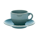 Set 6 Tazzine da Caffè con Piattino 8x5xh6,5 cm in Gres Porcellanato Otello Blu crema-2