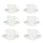 Set 6 Tazzine da Caffè con Piattino Ø7,5xh4 cm in Gres Porcellanato Amleto Bianco