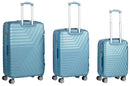 Set 3 Valigie Trolley Rigide in ABS 4 Ruote TSA Ravizzoni Picasso Blu-2