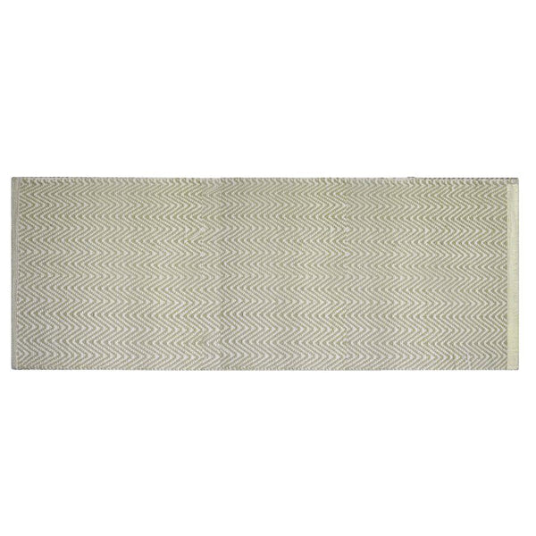 Tappeto Bagno Design Spigato 50x150 cm in Cotone Verde prezzo