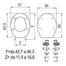 Copriwater Universale in Termoindurente 37x46,6x5 Saniplast Iron-5