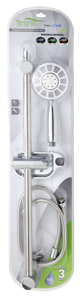 Saliscendi Doccia Cromato Multifunzione a Led-2