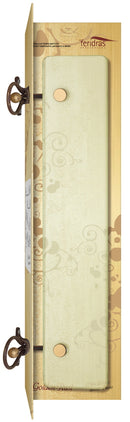 Mensola in Vetro con Supporto in Ferro Battuto Linea Golden Rust-2