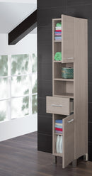 Mobile da Bagno Colonna Porta Asciugamani 33Cm Rovere Chiaro-2