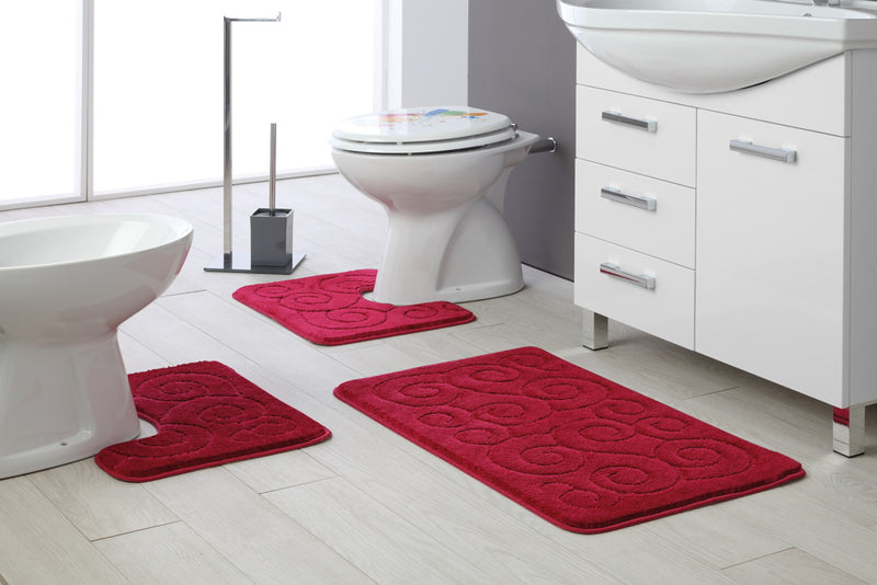 Tappeto Polipropilene Riccio Parure Rosso-2