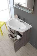 Mobile da Bagno Rovere Scuro Composizione Bagno 80Cm Magnum-2