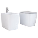 Coppia di Sanitari WC e Bidet a Terra Filo Muro in Ceramica Bonussi Nereo-1