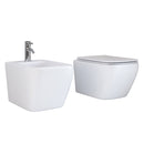 Coppia di Sanitari WC e Bidet Sospesi in Ceramica Bonussi Nereo-1