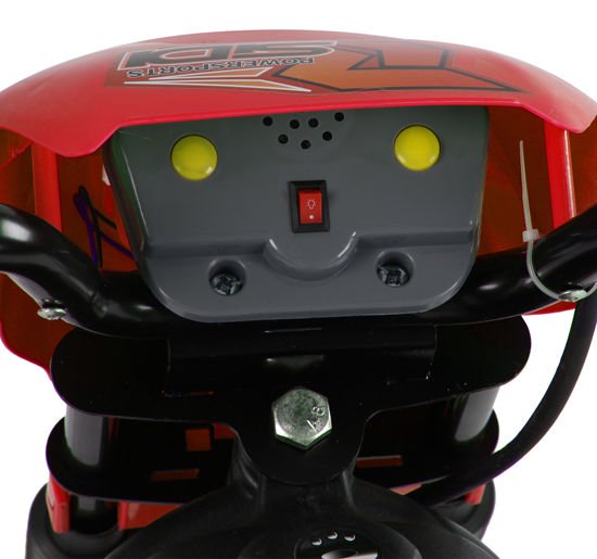 Moto Cross Elettrica per Bambini 6V con Rotelle Rosso -7