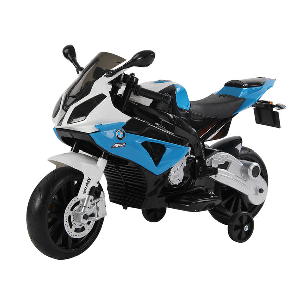 acquista Moto Elettrica per Bambini 12V con Licenza BMW RR Nero e Blu