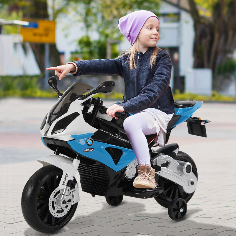 Moto Elettrica per Bambini 12V BMW RR Nero e Blu-3
