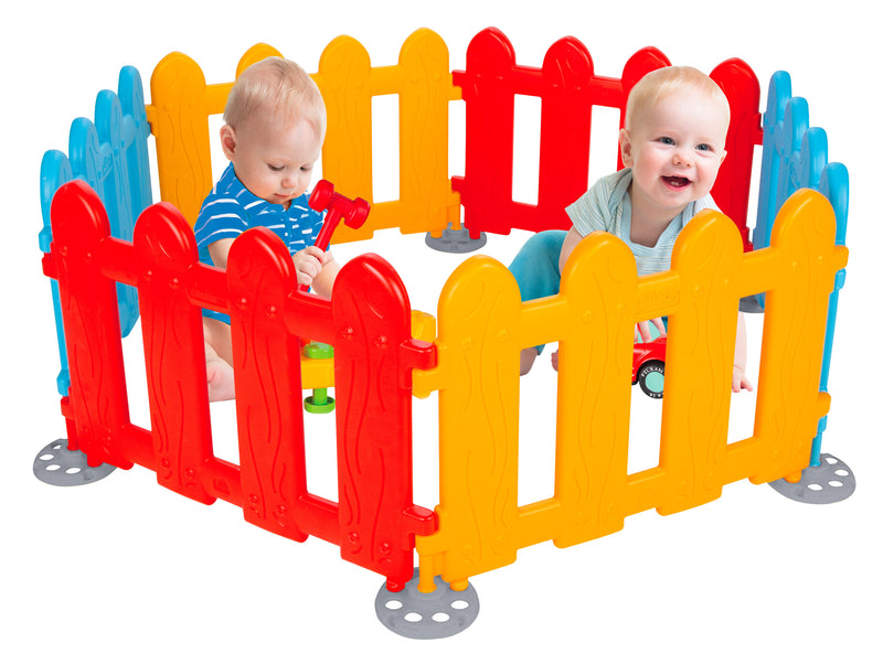 Staccionata Recinto Multiuso per Bambini 135x155x52 cm Multicolor-2