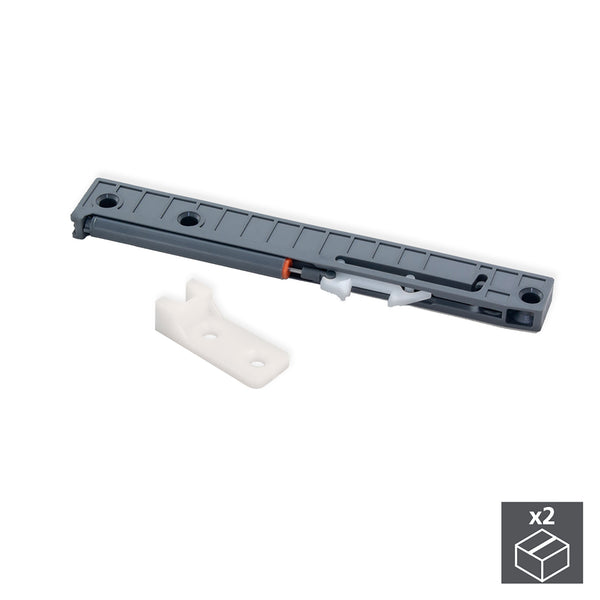 Meccanismo di Chiusura Soft per Cassetti con Guide a Rotelle 350-800 mm Plastica Grigio Emuca prezzo