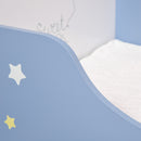 Struttura Letto Singolo per Bambini 143x74x59 cm in Compensato di Pioppo Blu e Bianco-8