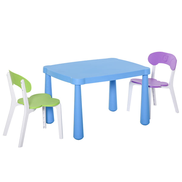 sconto Set Tavolino con 2 Sedie per Bambini in Polipropilene Multicolor