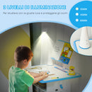 Banco Scuola con Sedia per Bambini con Lampada LED e Leggio Blu-5
