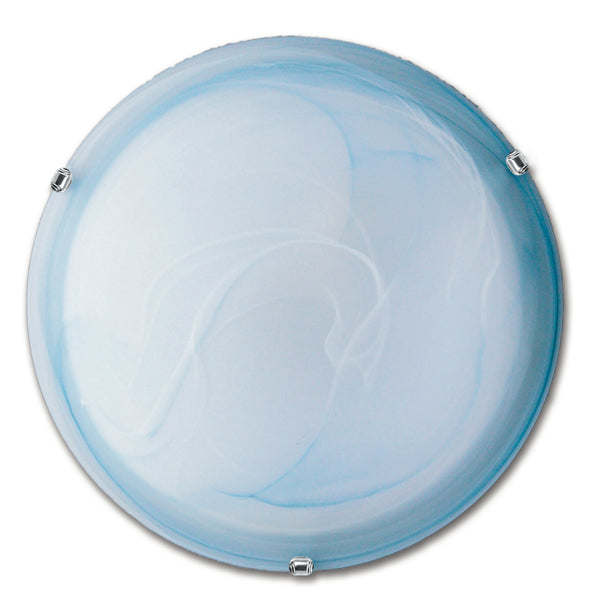 Plafoniera Lampada Classica Tonda 50 cm Vetro Sfumato Azzurro E27 online