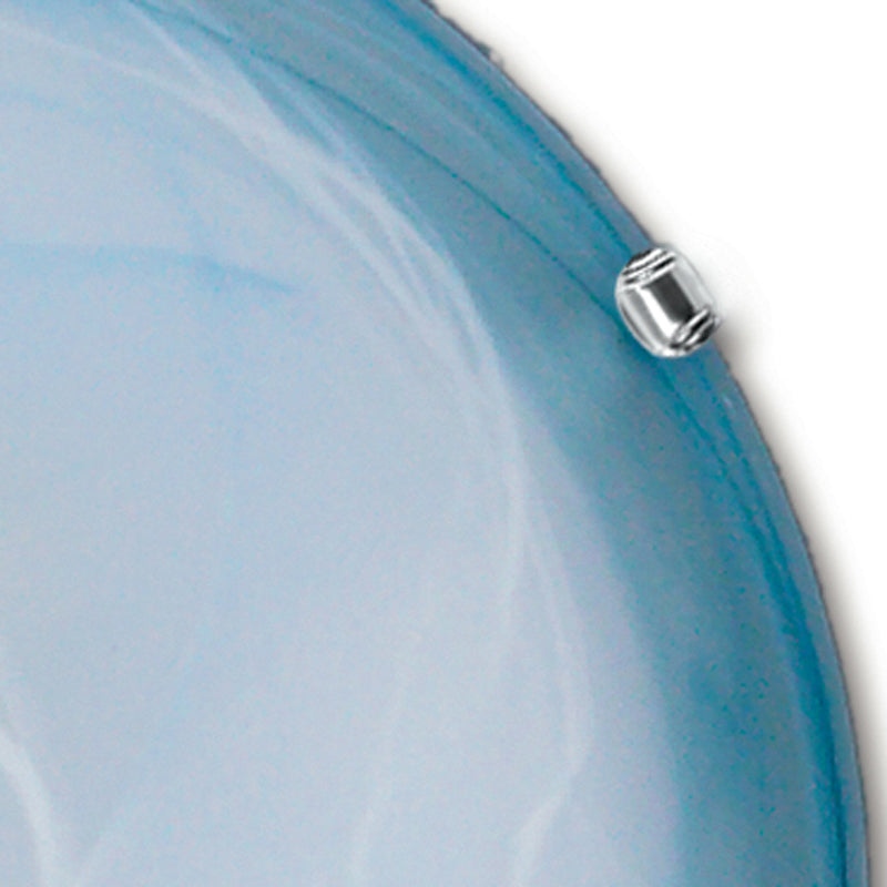 Plafoniera Lampada Classica Tonda 50 cm Vetro Sfumato Azzurro E27 Ambiente 32/03910-2