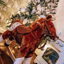 Cavallo a Dondolo per Bambini in Peluche con Suoni Marrone -4