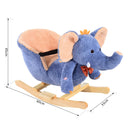 Elefante a Dondolo per Bambini Blu -3