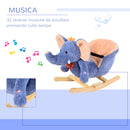 Elefante a Dondolo per Bambini Blu -5