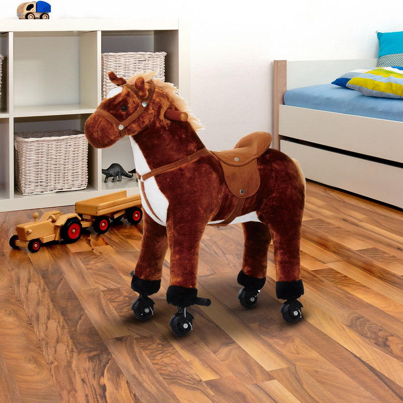 Cavallo Cavalcabile per Bambini con Suoni Marrone -9