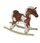 Cavallo a Dondolo per Bambini con 60Kg Peluche Marrone