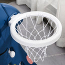 Scivolo per Bambini 160x35x68 cm con Canestro e Pallone Basket  Blu e Bianco-10