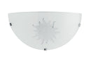 Applique Lunetta decoro Sole Vetro Bianco Lampada da Parete Classica E27 Ambiente 34/01512-1
