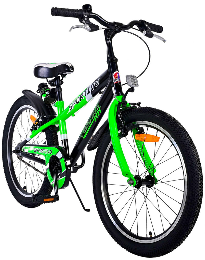 Bicicletta MTB Ragazzo 20” 7V in Metallo Sportivo Verde-2