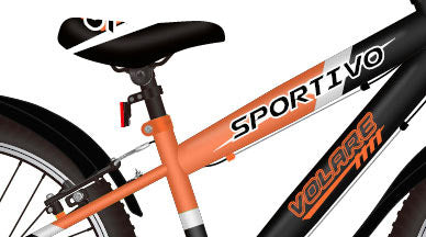 Bicicletta MTB Ragazzo 20” 7V in Metallo Sportivo Arancio-4