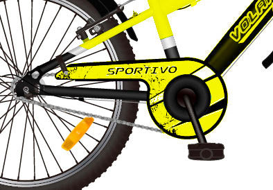 Bicicletta MTB Ragazzo 20” 7V in Metallo Sportivo Giallo-4