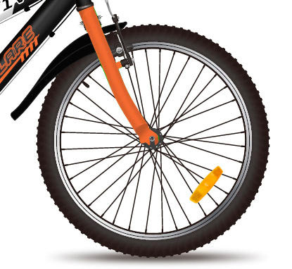 Bicicletta MTB Ragazzo 20” 7V in Metallo Sportivo Arancio-3