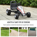 Go-Kart a Pedale per Bambini 104x66x57 cm  Bianco-5