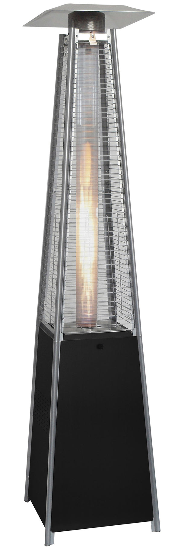 Stufa a Piramide Gas Gpl da Esterno in Acciaio Bauer Nera online