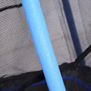 Trampolino Tappeto Elastico per Bambini Ø155x122.5 cm con Rete di Sicurezza Nero e Blu -5