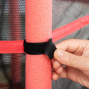 Trampolino Tappeto Elastico per Bambini Ø163x163 cm con Rete di Sicurezza e Corde Elastiche Rosso-8