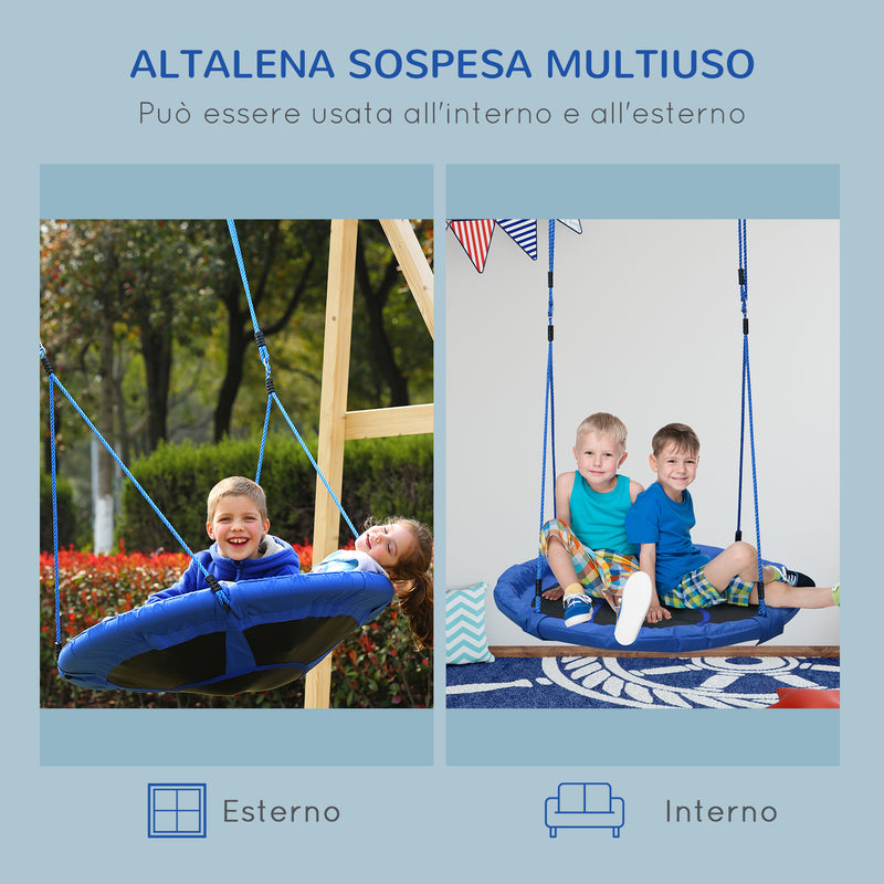 Altalena Rotonda per Bambini Interno ed Esterno 100x180 cm -7