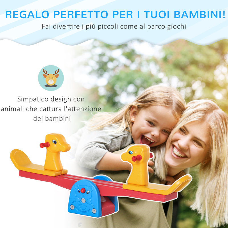 Altalena a Bilico per Bambini 150x32x60 cm in Plastica Multicolore-4