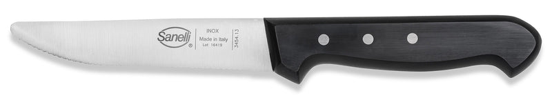 Coltello per Bistecca Lama 13 cm Manico Antiscivolo Sanelli Steak Nero-1