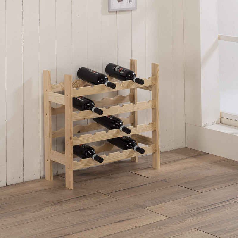 Cantinetta portabottiglie di vino in legno da parete muro porta bottiglie