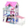 Casa delle Bambole 3 Piani 86x30x87 cm in Legno con Accessori  Rosa