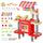 Cucina Giocattolo per Bambini 69X33X88 cm con 50 Accessori Rossa