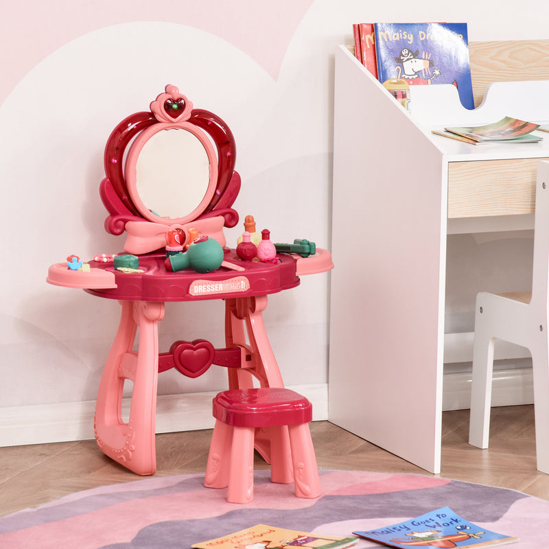 Postazione Trucco Specchiera Giocattolo per Bambini con Specchio e  Accessori Rosa – acquista su Giordano Shop