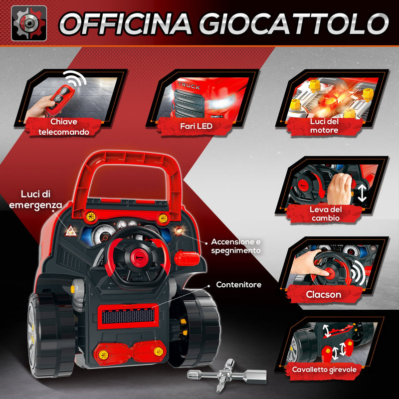 Officina Camion Giocattolo per Bambini 40x39x47 cm con 61 Accessori Rosso –  acquista su Giordano Shop