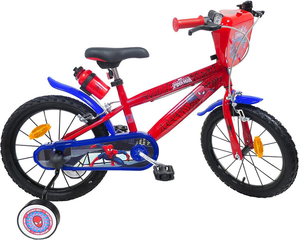 prezzo Bicicletta per Bambino 16" 2 Freni Marvel Spiderman Rosso