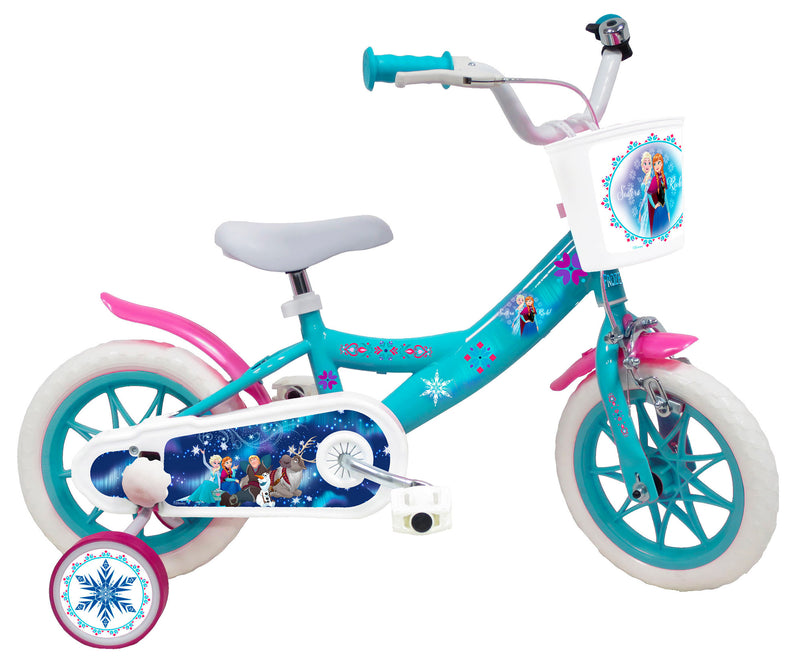Bicicletta per Bambina 12" 1 Freno Disney Frozen Azzurro-1