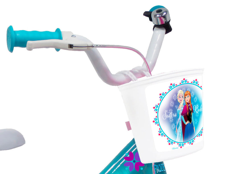Bicicletta per Bambina 12" 1 Freno Disney Frozen Azzurro-2