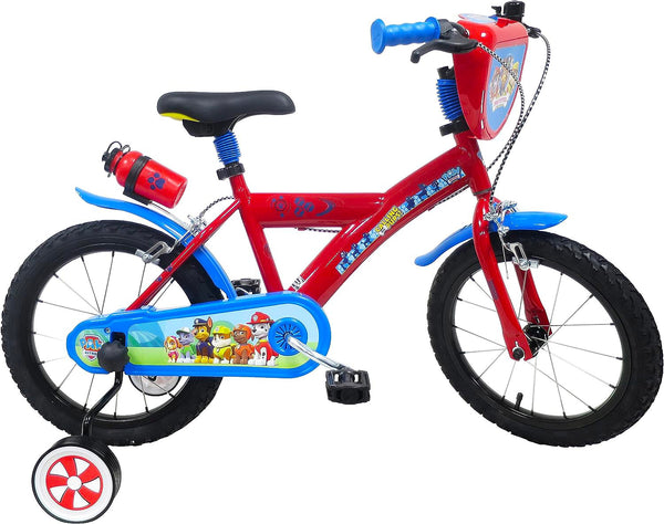 prezzo Bicicletta per Bambino 14" 2 Freni Paw Patrol Rossa - Rossa/blu