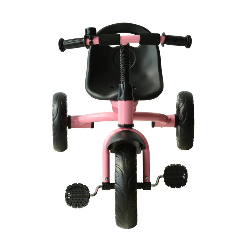 Triciclo per Bambini in Metallo con Campanello e Parafango Rosa -8